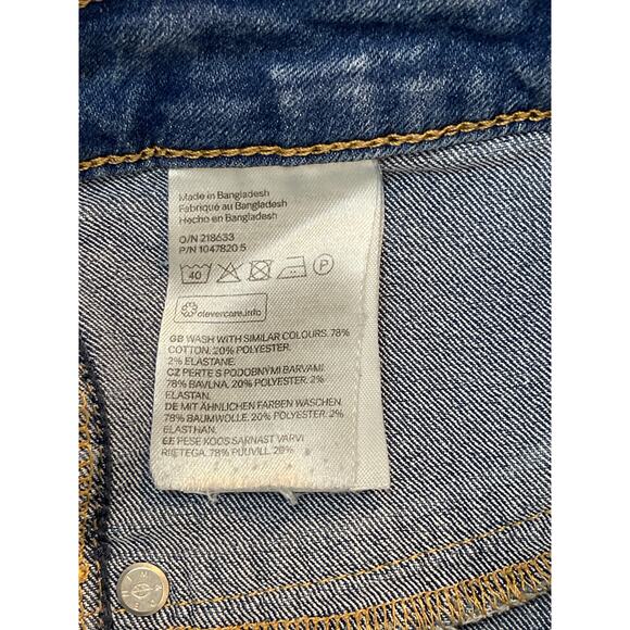 & Denim Low Waist Boot Cut Medium Blue Jeans Size 14 Pre-owned - Picture 4 of 9